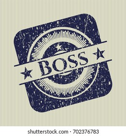 Blue Boss rubber grunge texture seal