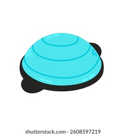 Blue BOSU ball balance trainer with black base for stability and strength training exercises