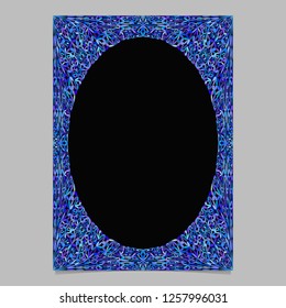 Blue botanical brochure frame - vector stationery background template graphic design