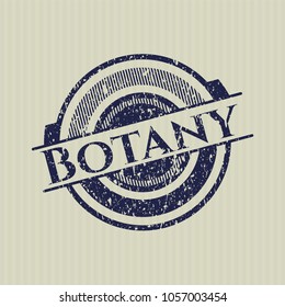 Blue Botany rubber stamp with grunge texture