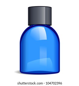 blue bottle for cosmetic. vector