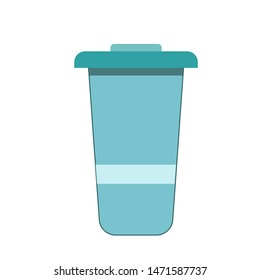 blue bottle drink icon vector, blue bottle illustration.