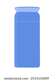 Blue bottle reusable,  white background , object Blue , artwork vector
