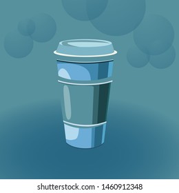 blue bottle water vector design, design for promotion banner, blue bottle water illustration.