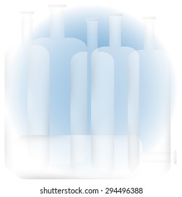 Blue Bottles Background