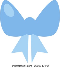 Arco azul, ilustración, vector sobre fondo blanco.