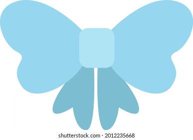 Arco azul, ilustración, vector sobre fondo blanco.