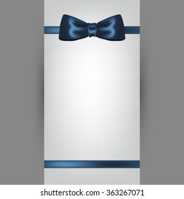 blue bow with an invitation