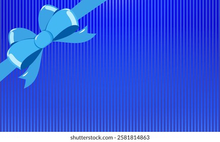 Blue bow on a blue background. Background for men in blue shades.
