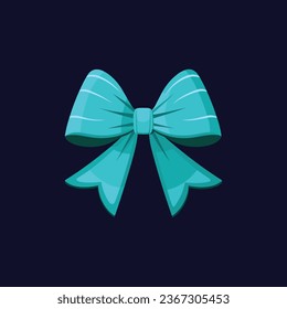 blue bow on a black background