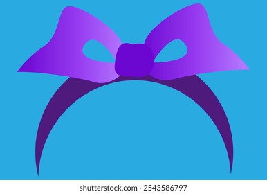 blue bow on the headband