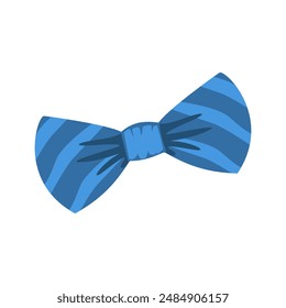 Blue bow tie illustration perfect for formal attire or adding a fun touch to a stylish outfit