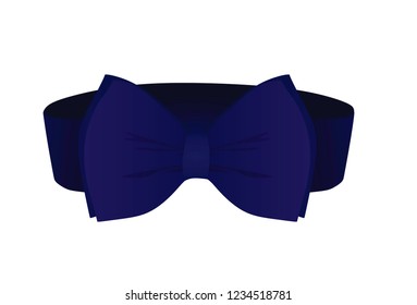 Blue bow tie. vector illustration