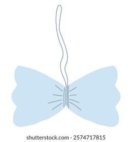 Blue bow tie vector illustration
