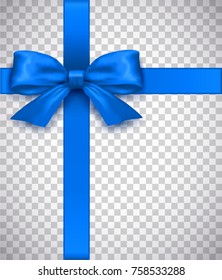 Blue Bow .Vector 