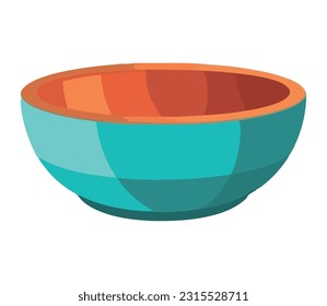 Blue bowl design over white