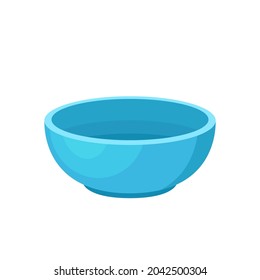 Blue Bowl. Bowl on white background. bowl vector.