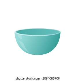 Blue Bowl. Bowl on white background. bowl vector.