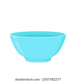 Blue Bowl. Bowl on white background. bowl vector.