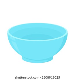 Blue Bowl. Bowl on white background. bowl vector.