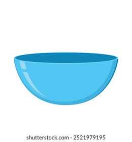 Blue Bowl. Bowl on white background. bowl vector.