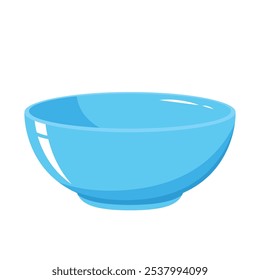 Blue Bowl. Bowl on white background. bowl vector.