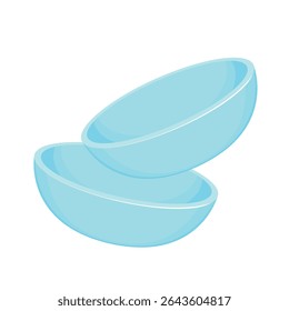 Tigela Azul. Tigela em fundo branco. vetor de tigela.