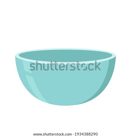 Blue Bowl. Bowl on white background. bowl vector.