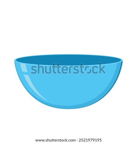 Blue Bowl. Bowl on white background. bowl vector.