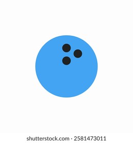 Blue bowling ball with finger holes Vector