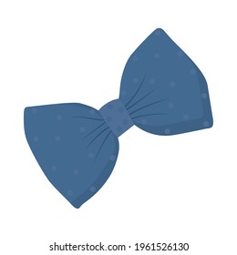 bowtie azul en fondo blanco