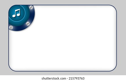 blue box for any text with music symbol