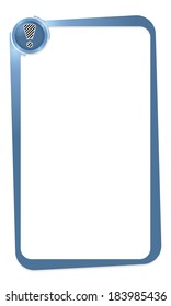 blue box for entering any text with exclamation mark