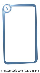blue box for entering any text with paragraph