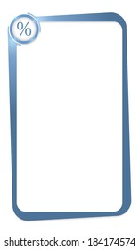 blue box for entering any text with percent sign