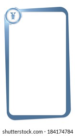 blue box for entering any text with yen sign