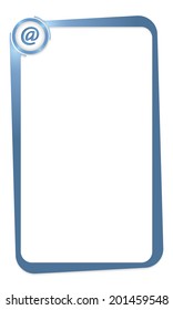 blue box for entering any text with email symbol