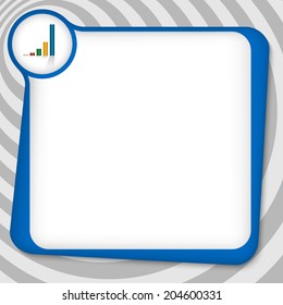 blue box for entering text with graph