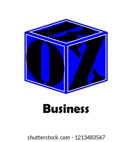 Blue box, hexagon logo, Vector box of  square  hexagon Stacked together with a White background. Used in printing and web.impossible.cube.icon.logo design.Geometry.dice.Third power.chest