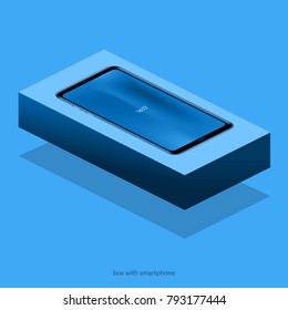 Blue box with phone