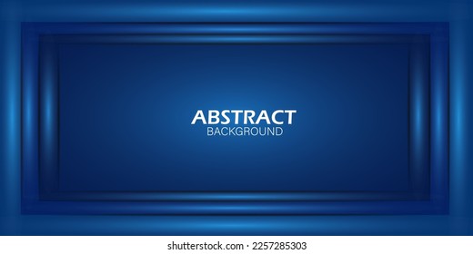 Blue box vector background with paper layer gradient color overlapping space for text and message artwork design