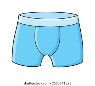 Blue boxer shorts isolated vector illustration