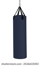Blue boxing bag. vector illustration