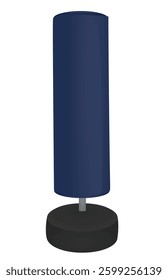 Blue  boxing bag. vector illustration