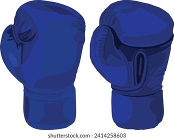 Blue Boxing Gloves Vector Design