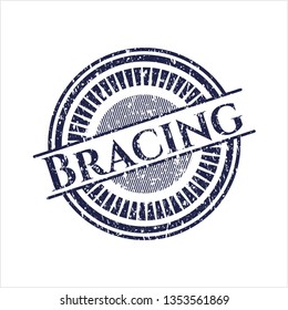 Blue Bracing distress grunge style stamp