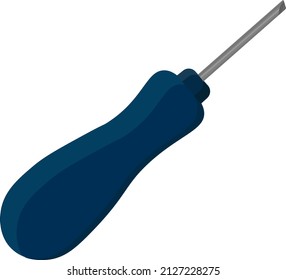 Blue bradaw tool, illustration, vector on a white background.