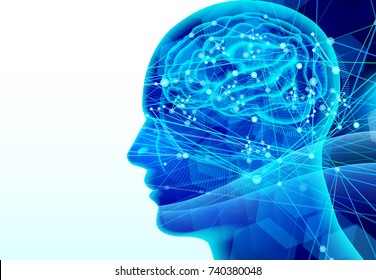blue brain human background