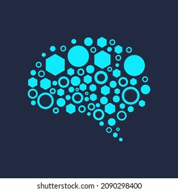 Blue Brain Logo Geometric Shapes.