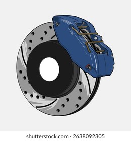 Blue Brake vector illustration for conceptual design